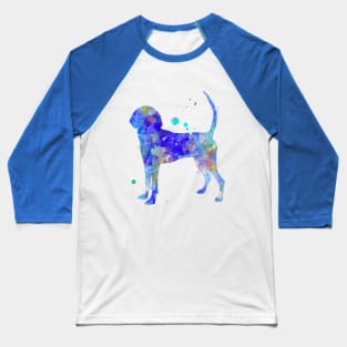 Bluetick Coonhound Dog Watercolor Painting Baseball T-Shirt